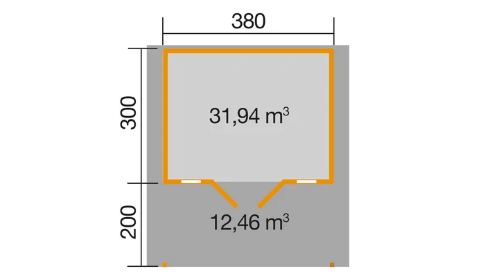 Weekendhaus Bornio 137, 380x500, Naturbelassen