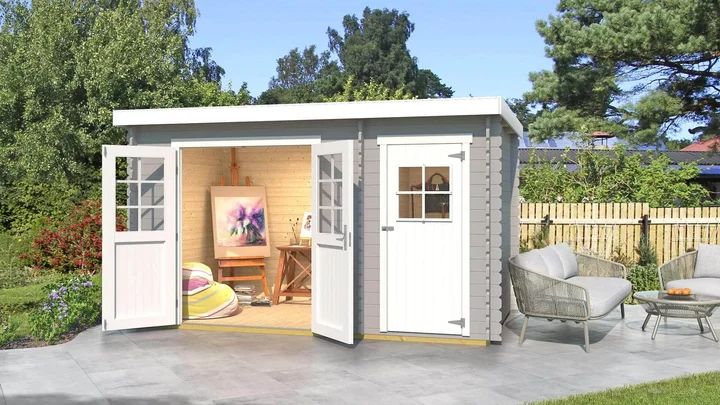 Gartenhaus Vaduz 254, 370x200, Lichtgrau