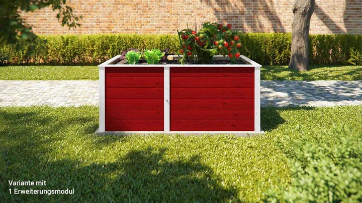Element-Hochbeet 669, 98x69, Schwedenrot
