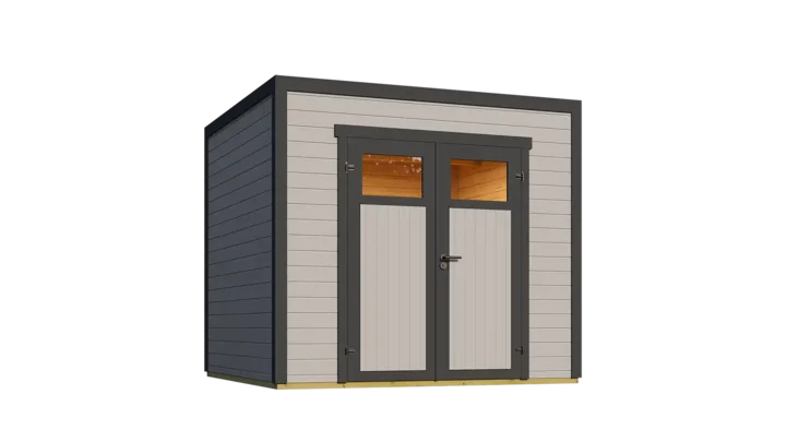 Gartenhaus Batu, 250x200, Doppeltür, grau/anthrazit