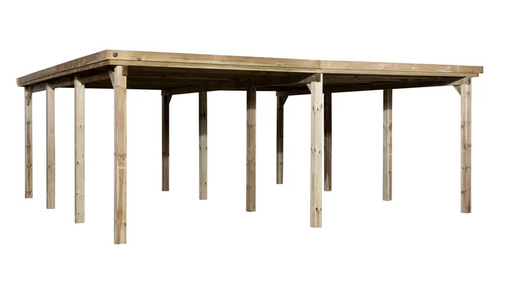 Carport 618, 576x591, grün imprägniert