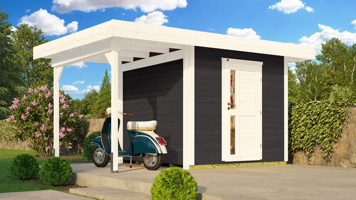 Gartenhaus Softline Kingston 172, 382x301, Anthrazit