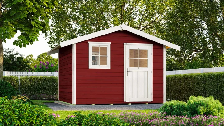 Gartenhaus Blackmount 123, 301x235, Schwedenrot