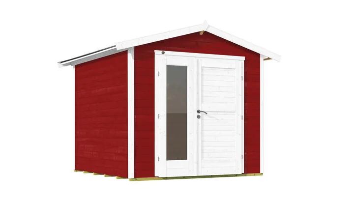 Gartenhaus Blackmount 224, 235x209, Design-Doppeltür, schwedenrot