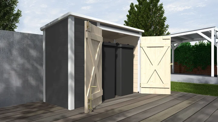 Fahrrad- und Mülltonnenbox 367, Anthrazit