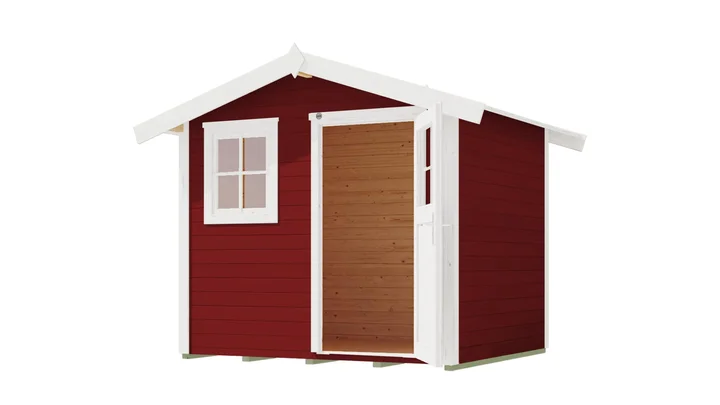 Gartenhaus Blackmount 123, 241x205, Satteldach, Einzeltür, schwedenrot