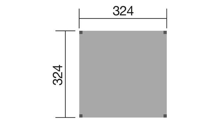 Gartenoase 235, 324x324, Naturbelassen