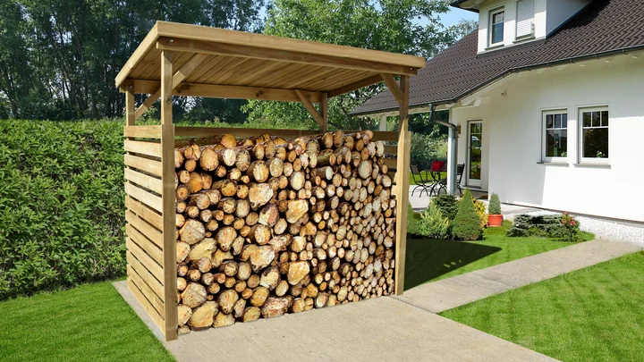 Brennholzlager Store 1, 216x114, Naturbelassen