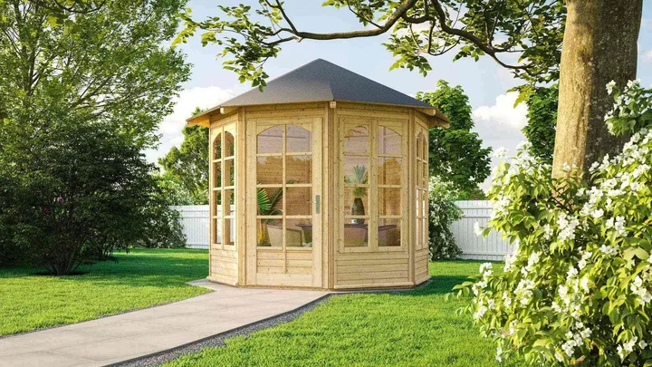 Pavillon 234, 282x305, 3 Wände, 4 Fenster
