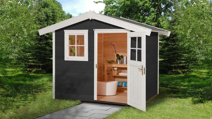 Gartenhaus Blackmount 123, 241x235, Anthrazit