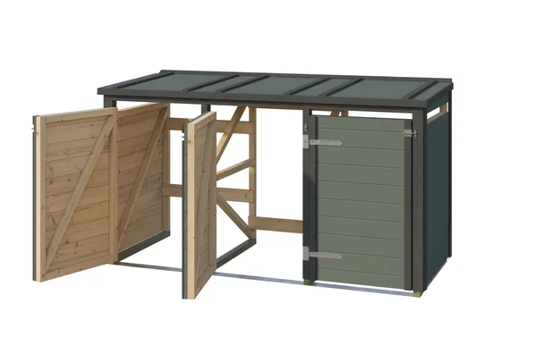 Mülltonnenbox Killarney, 92x230, Grüngrau/Anthrazit