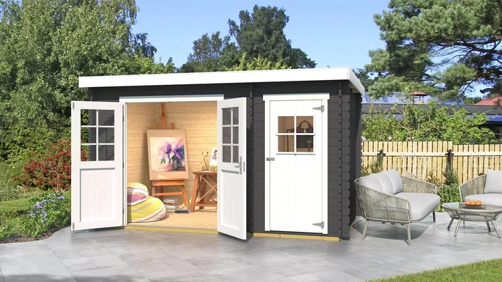 Gartenhaus Vaduz 254, 250x370, Anthrazit