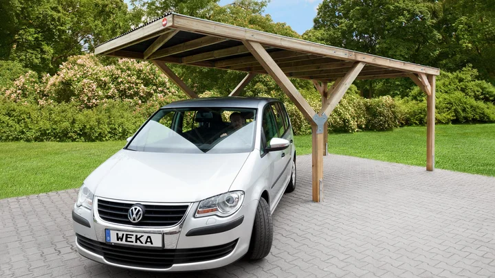 Carport Tuva, 300x362, Grün imprägniert