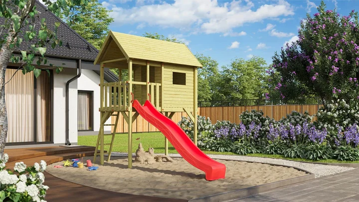 Tabaluga Stelzenhaus 815, 375x235, Rutsche, Leiter, Podest