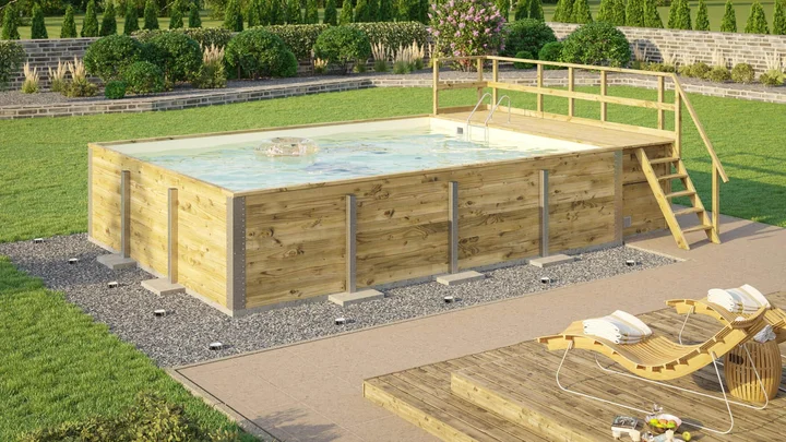 Gartenpool Siarago 595, 416x644, Folie Sand, Filteranlage