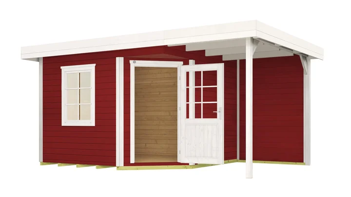 Gartenhaus Winton 213, 396x238, Schwedenrot