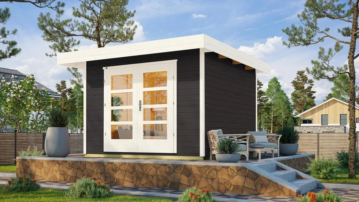 Gartenhaus Marlo 126, 295x211, Anthrazit