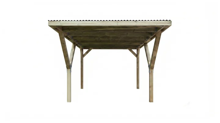 Carport 612, 300x362, Grün imprägniert