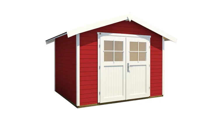 Gartenhaus Blackmount 122, 301x235, Schwedenrot