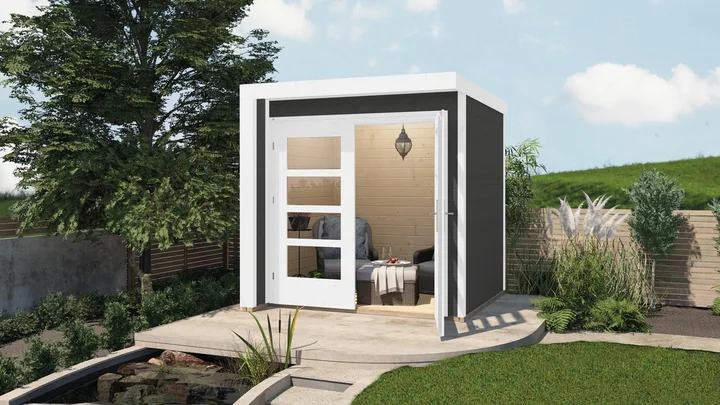 Gartenhaus Lugano 262, 209x205, Anthrazit