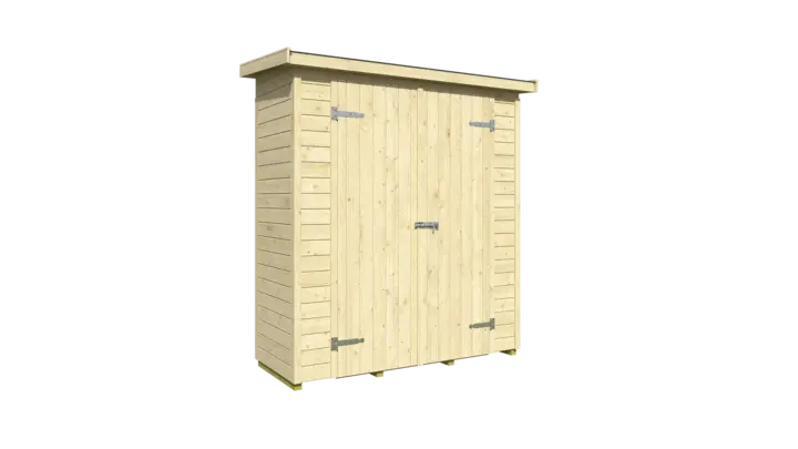 Gerätehaus Mori, 170x67, Doppeltür, Pultdach, naturbelassen