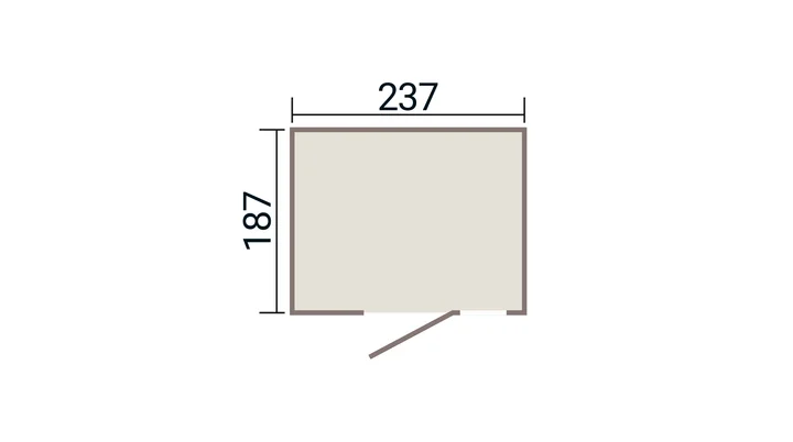 Gerätehaus Gary, 237x187, Fenster, Anthrazit/Holzoptik