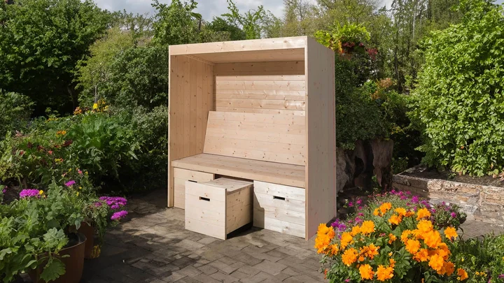 Sitzlaube Bozen, 171x85, Naturbelassen