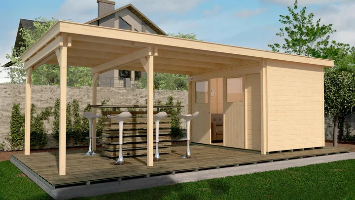 Schiebetürhaus Stockton 225, 299x647, Naturbelassen