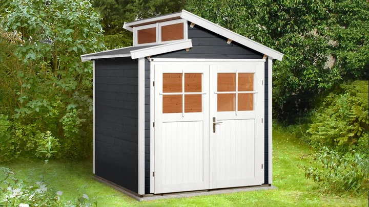 Gartenhaus Blackmount 226, 205x209, Satteldach, Doppeltür, anthrazit
