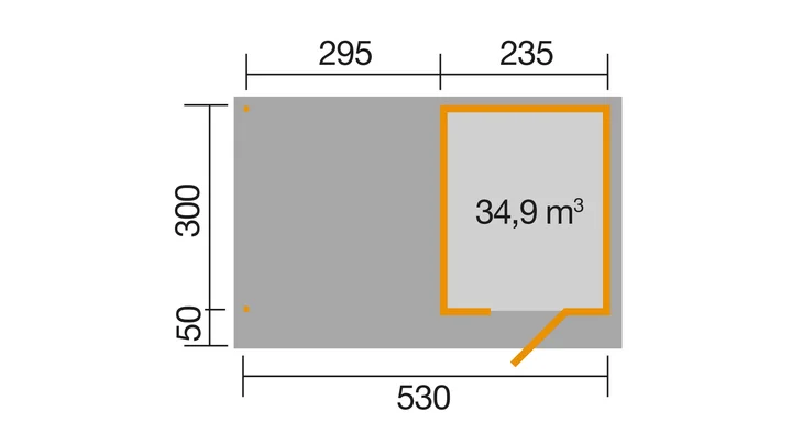 Gartenhaus Softline Kingston 172, 530x301, Carbongrau